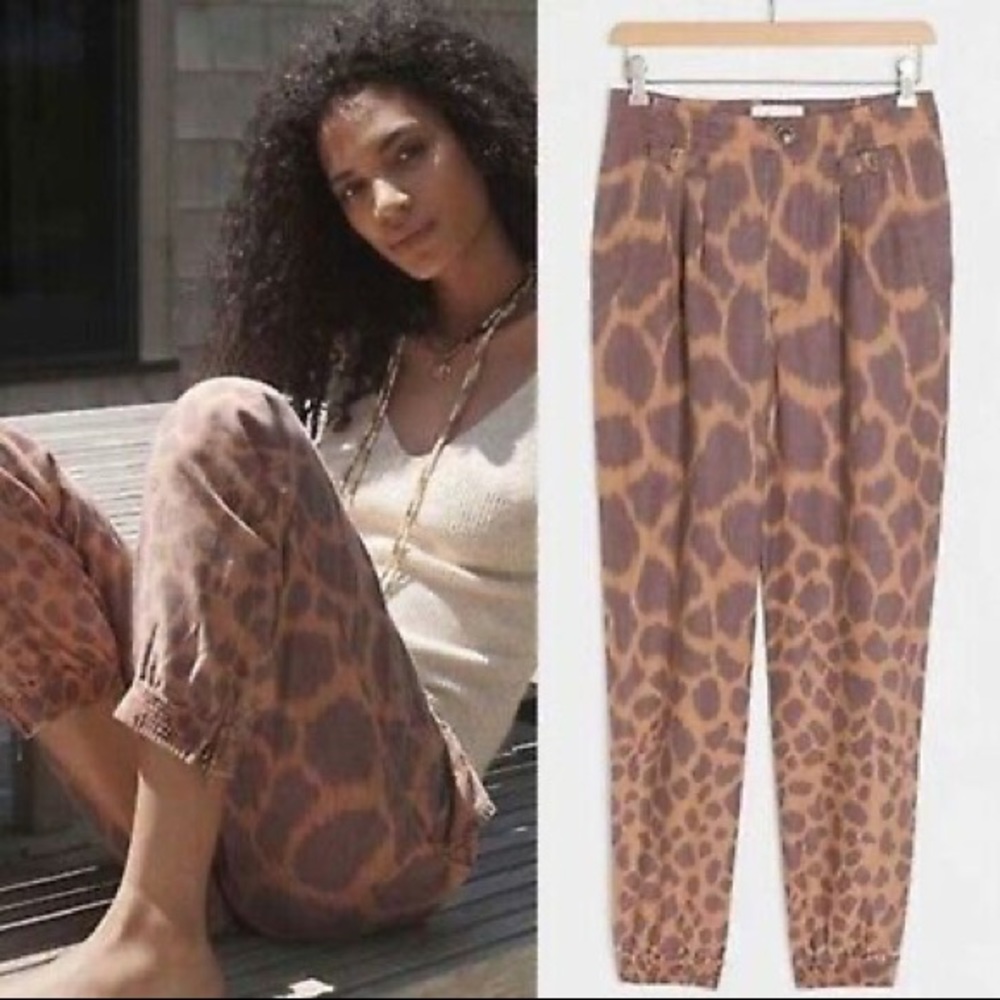 NWT Anthropologie Tamarind Animal Trouser Jogger
